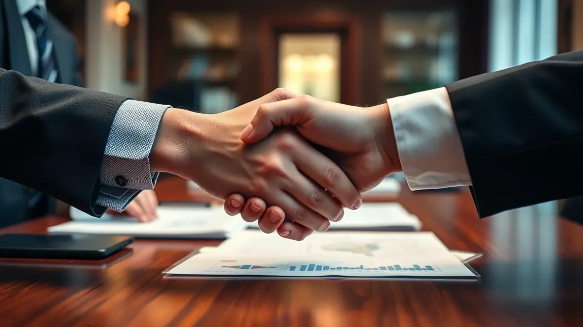 Generic image of a political alliance, with two hands shaking over a document.