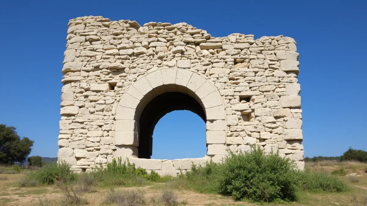 Imatge d'una antiga calera, una construcció artesanal de pedra en un entorn rural.