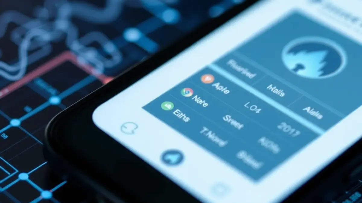 Generic image of a health application on a mobile phone, representing a system update.