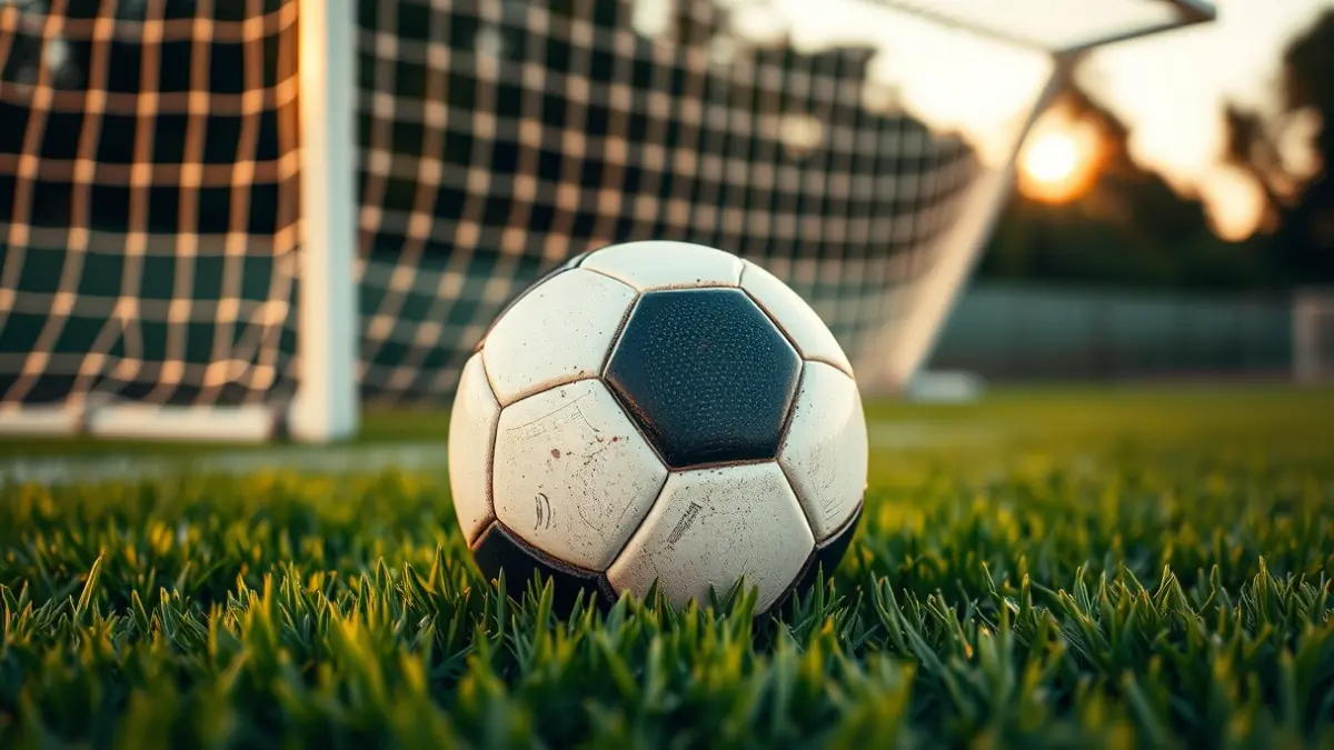 Imatge genèrica d'una pilota de futbol en la gespa d'un estadi.