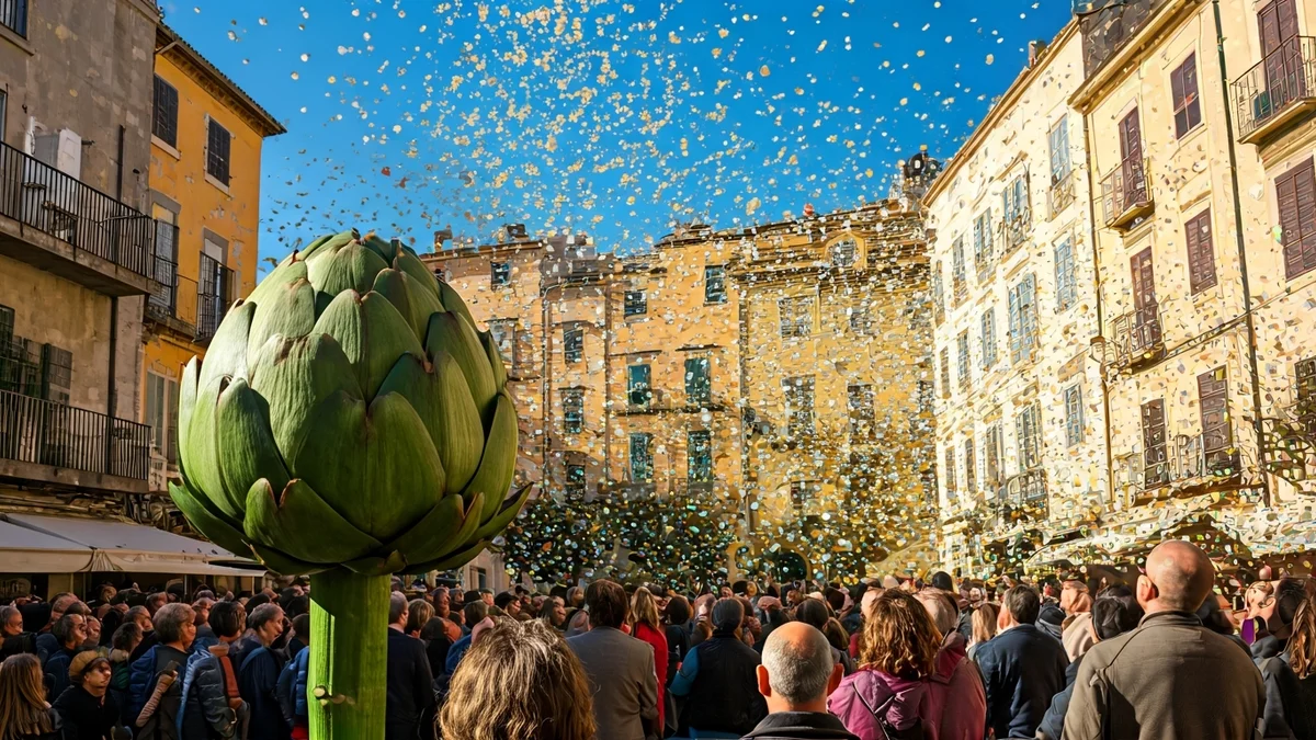 Imatge de l'obertura de la Carxofa gegant durant l'Encontre Gloriós a Torrent.
