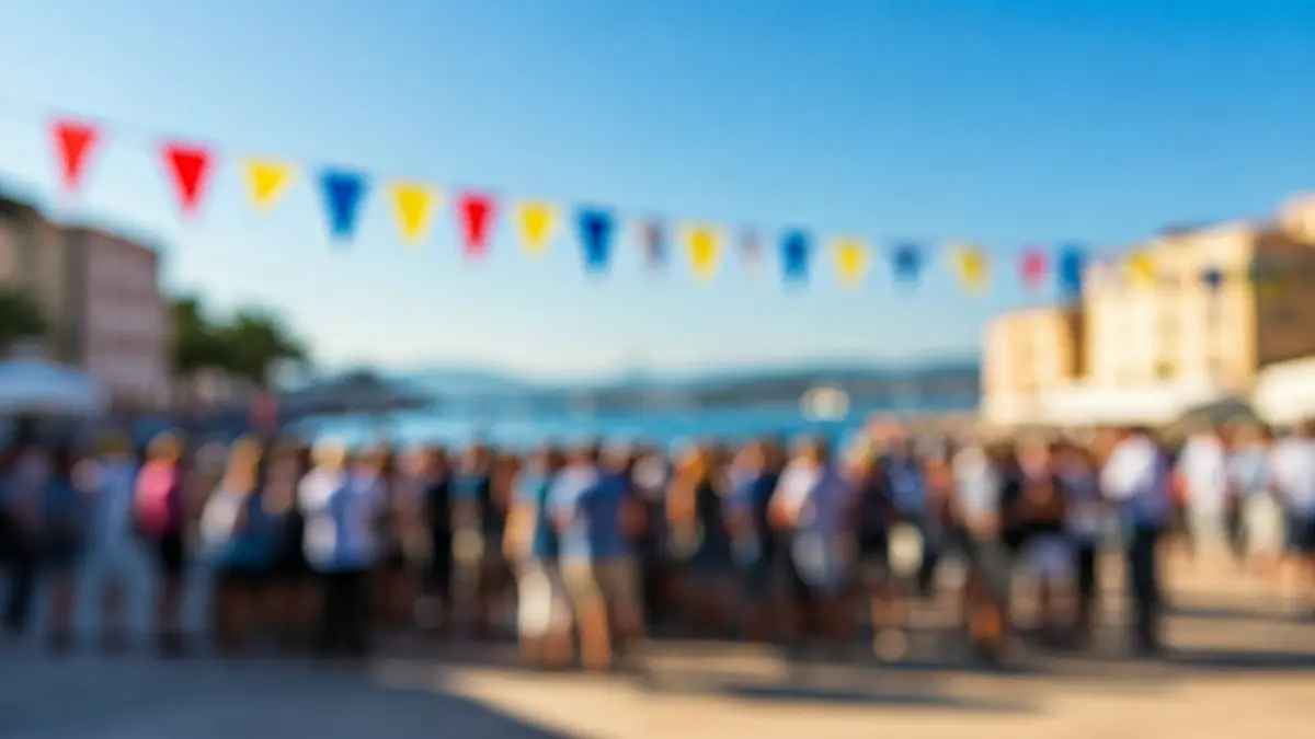 Imatge genèrica d'un festival marítim amb gent gaudint i embarcacions al fons.