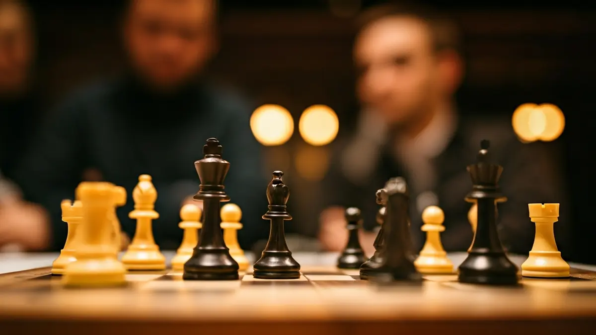 Imagen genérica de un tablero de ajedrez con piezas, con un enfoque estratégico.