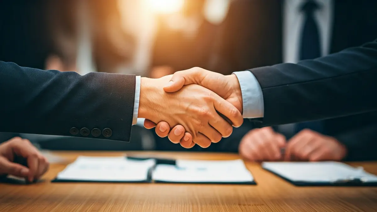 Imatge genèrica de dues mans encaixant sobre un escrit, simbolitzant un acord.