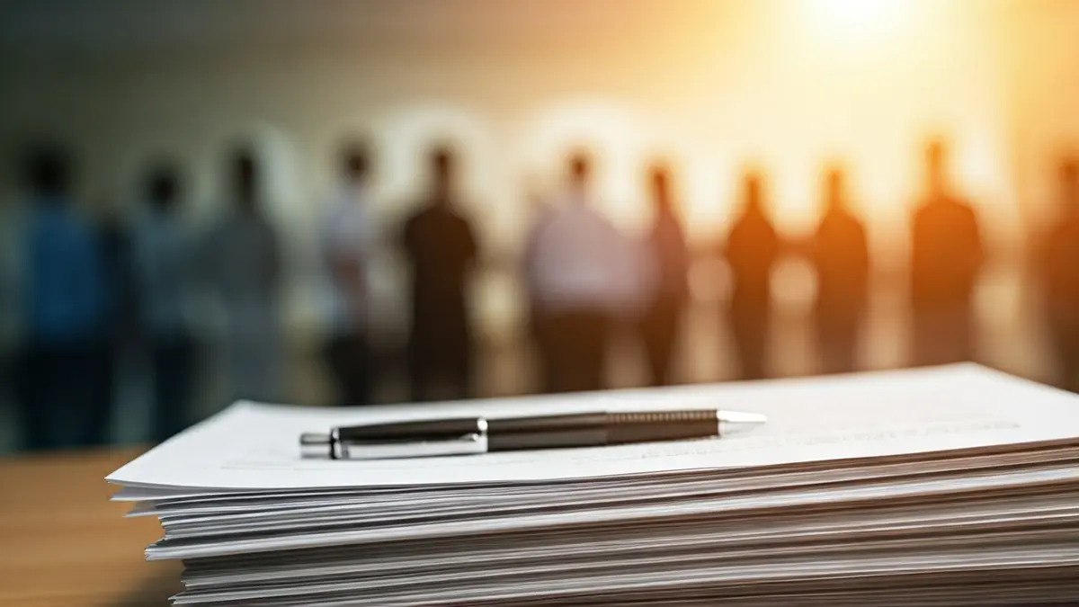 Imagen genérica de documentos oficiales y un bolígrafo, simbolizando procesos de selección.