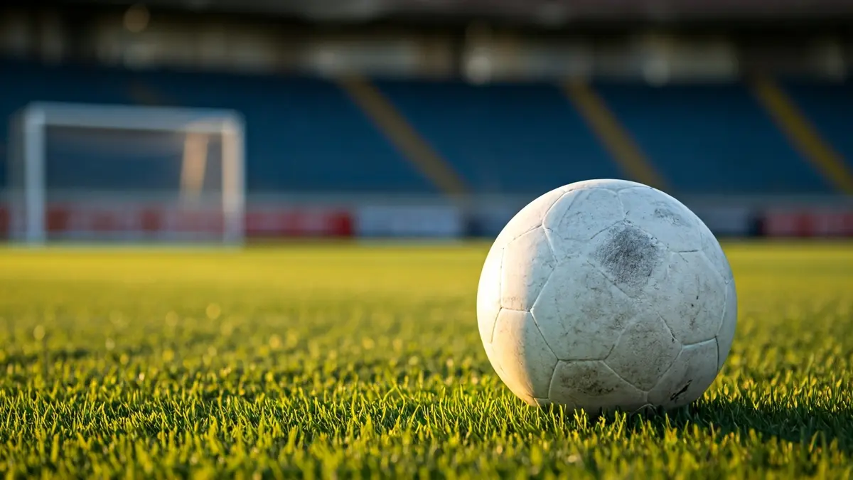 Generic image of a soccer ball on a grass field.