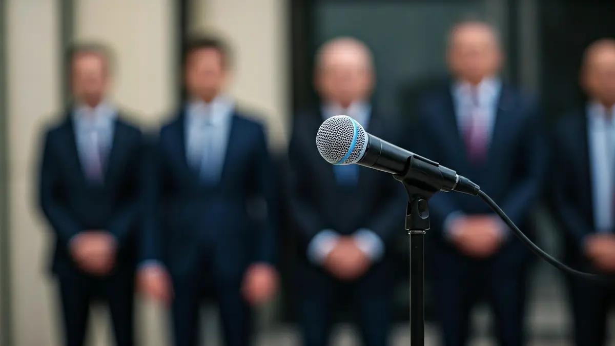 Imatge genèrica d'un micròfon en un faristol, simbolitzant un esdeveniment polític o una roda de premsa.