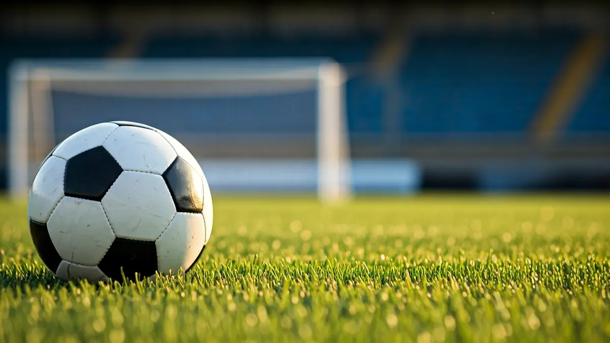 Imagen genérica de un balón de fútbol sobre el césped de un campo.