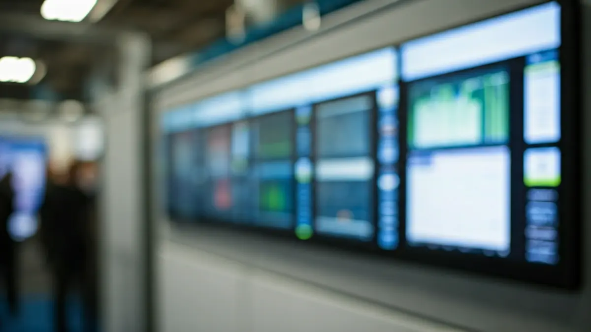 Generic image of a modern control panel in a water treatment plant.