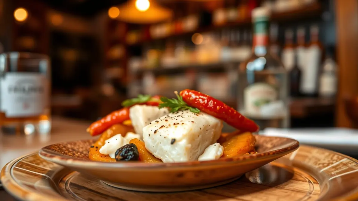Imatge genèrica d'una tapa elaborada amb productes locals en un bar tradicional.