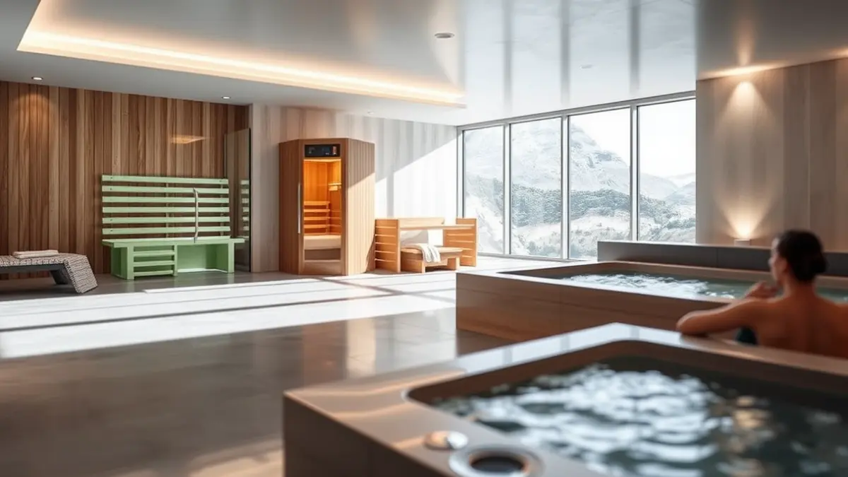 Imatge de les noves instal·lacions del balneari de Montanejos, amb cabina de sal i jacuzzis.