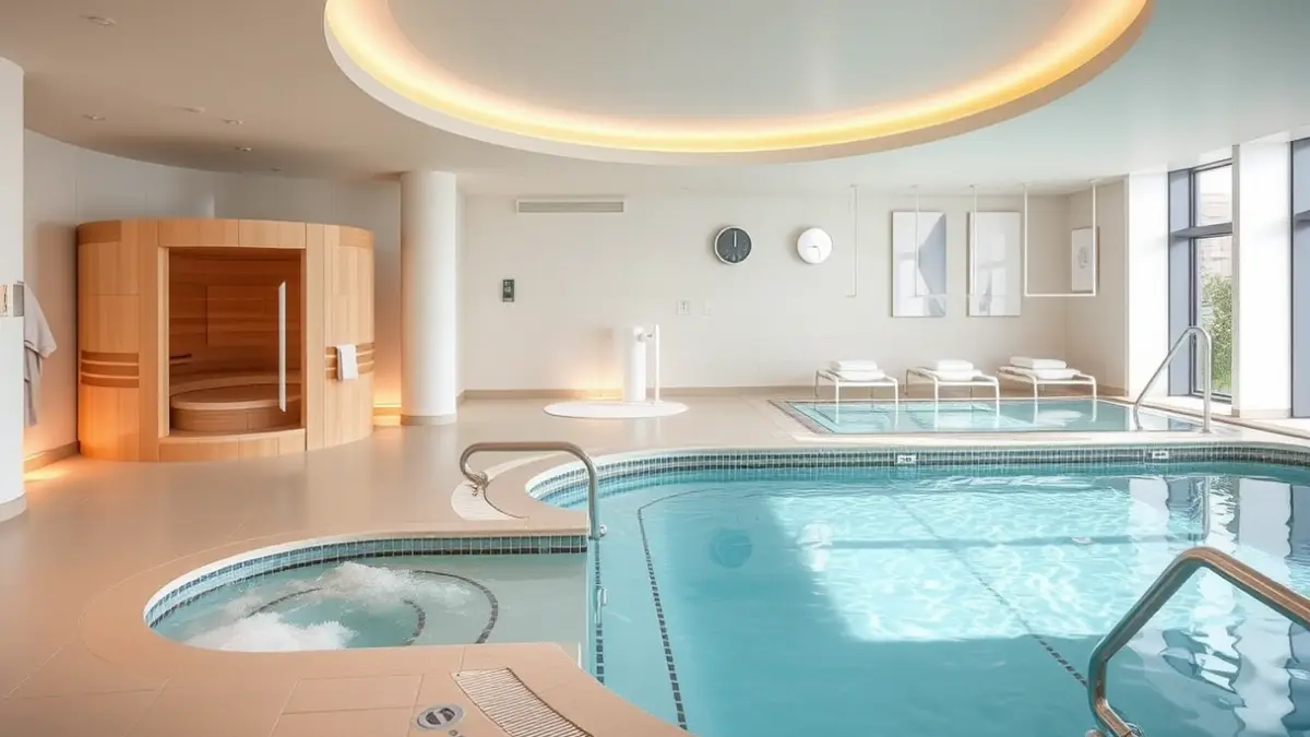 Imatge de les noves instal·lacions del balneari de Montanejos, amb cabina de sal i jacuzzis.