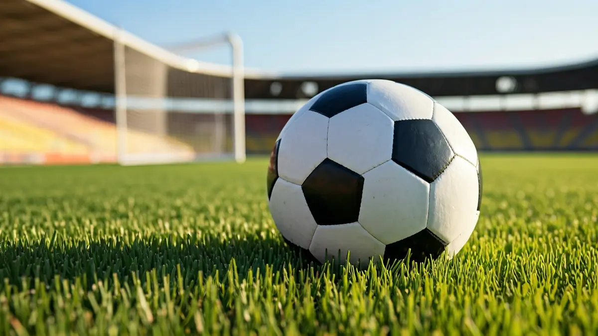 Generic image of a soccer ball on a field's grass.