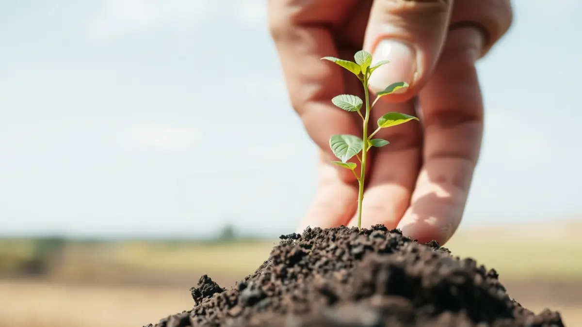 Imatge genèrica d'una planta jove creixent, simbolitzant la protecció del medi ambient.