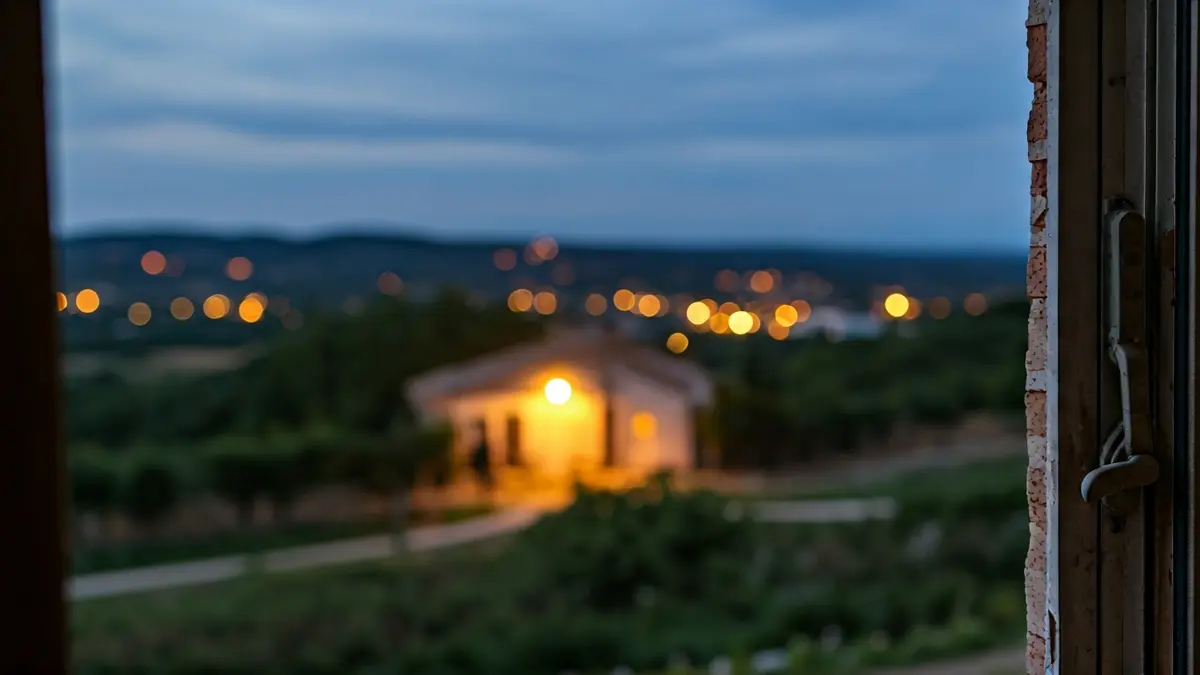 Imagen de una ventana rota en una casa de campo, sugiriendo un robo.