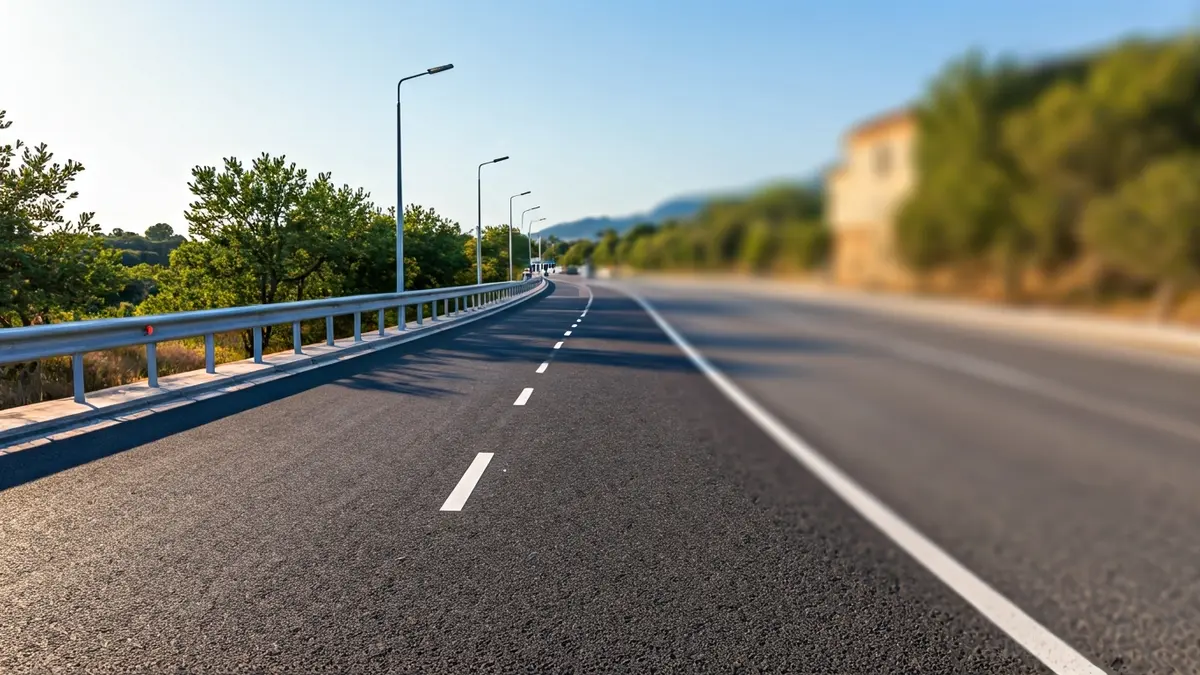 Imagen de un nuevo itinerario ciclo-peatonal con iluminación LED moderna.