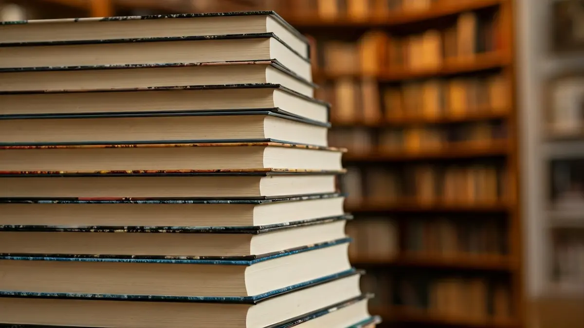 Generic image of books in a bookstore, with a warm reading atmosphere.