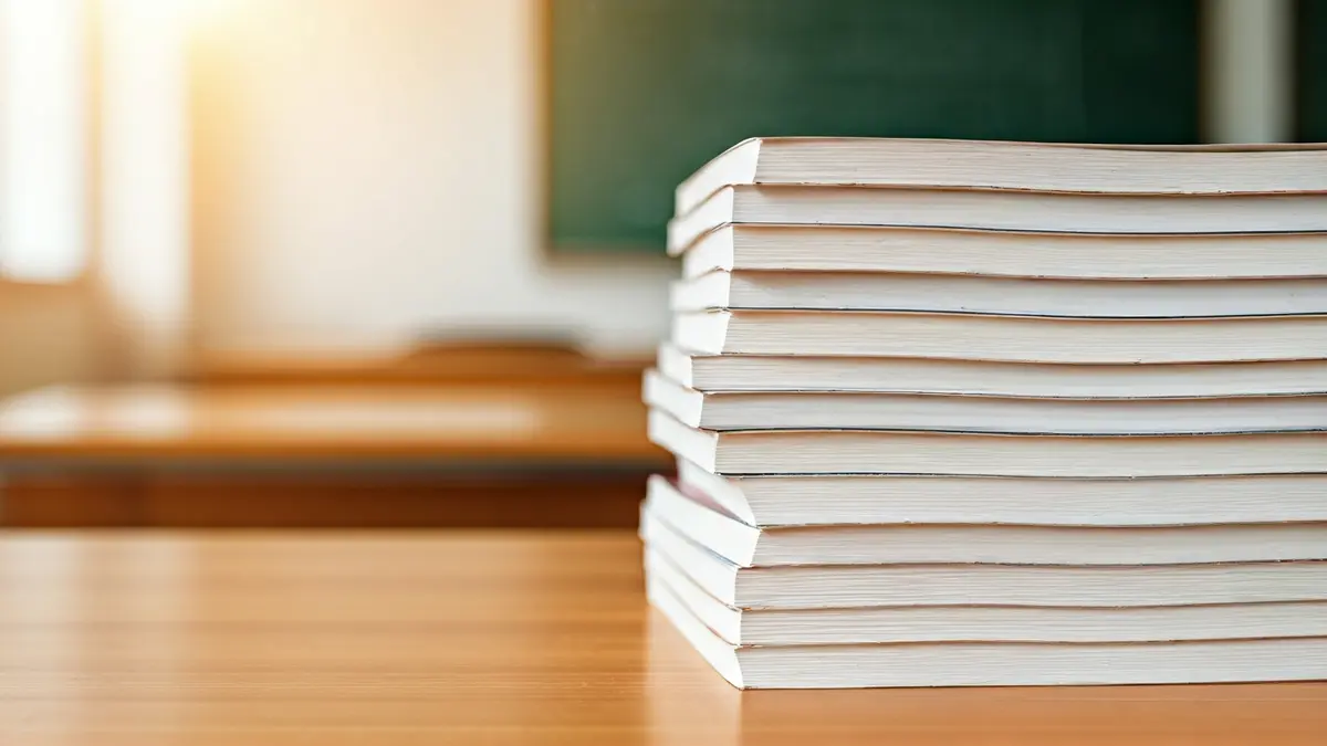 Generic image of Spanish textbooks on a desk.