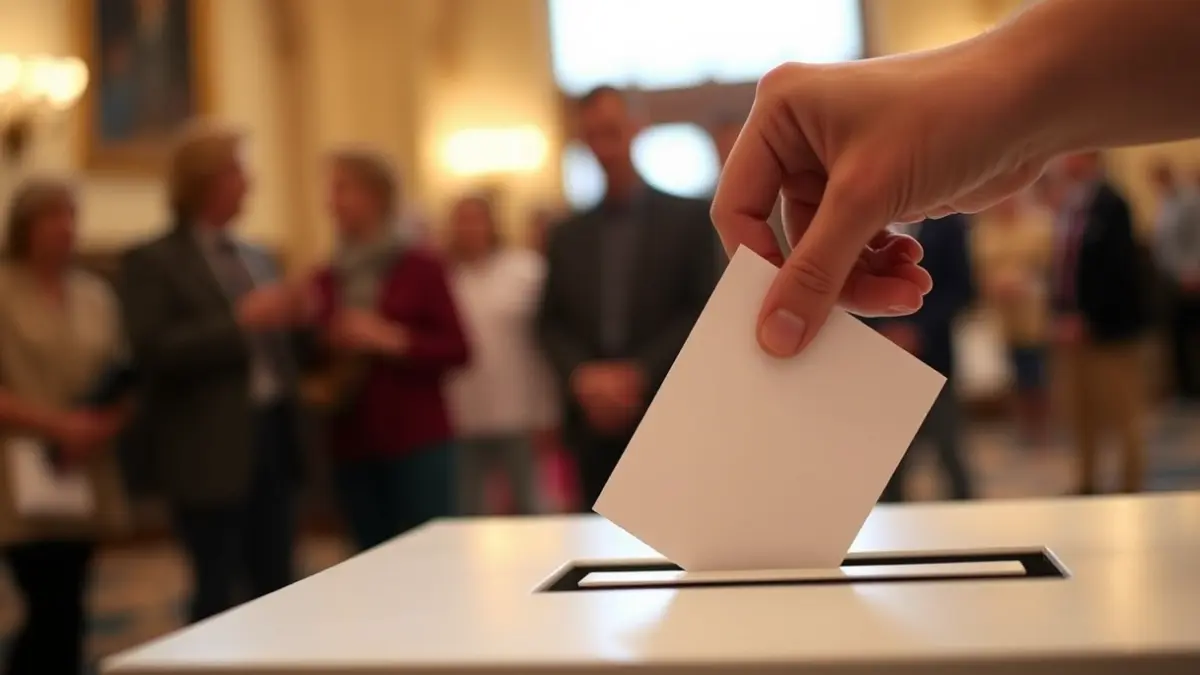 Imatge genèrica d'una mà depositant un vot en una urna, simbolitzant la participació ciutadana i els processos polítics.