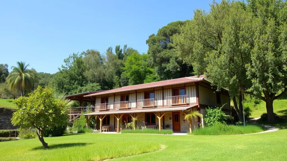 Image of the hostel and recreational area in La Costera Natural Park in Puçol.