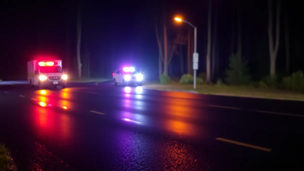 Imatge genèrica de llums d'emergència en una zona forestal.