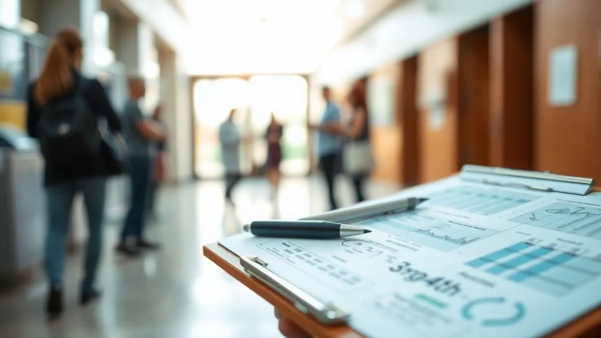 Imatge genèrica d'un portapapers amb documents mèdics en un centre de salut.