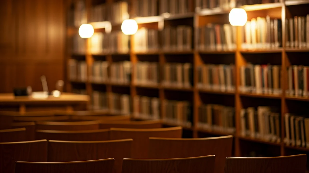 Imatge genèrica d'un interior de teatre o sala de concerts amb un micròfon al faristol.