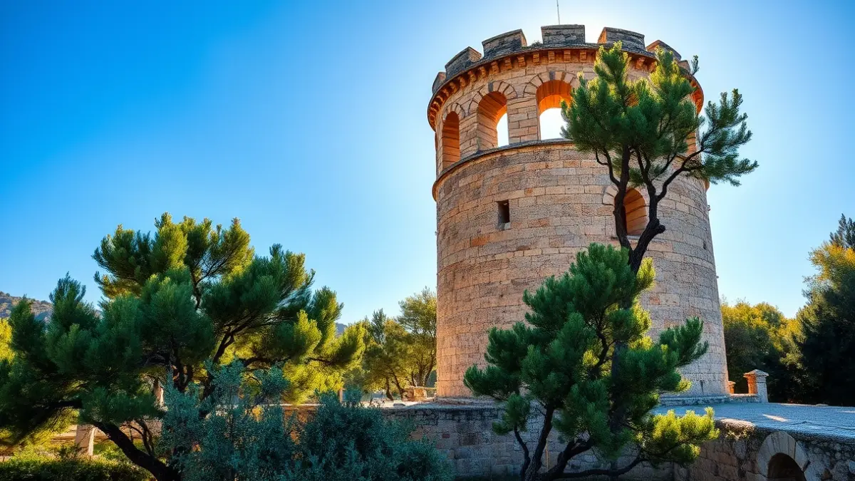 Imatge de la Torre del Senyor de Serra, un monument històric restaurat.
