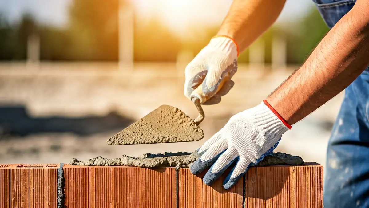 Generic image of construction workers' hands with tools.