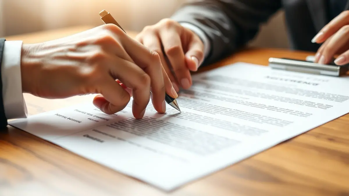 Imatge genèrica de mans negociant sobre un document, simbolitzant la discussió d'un conveni laboral.