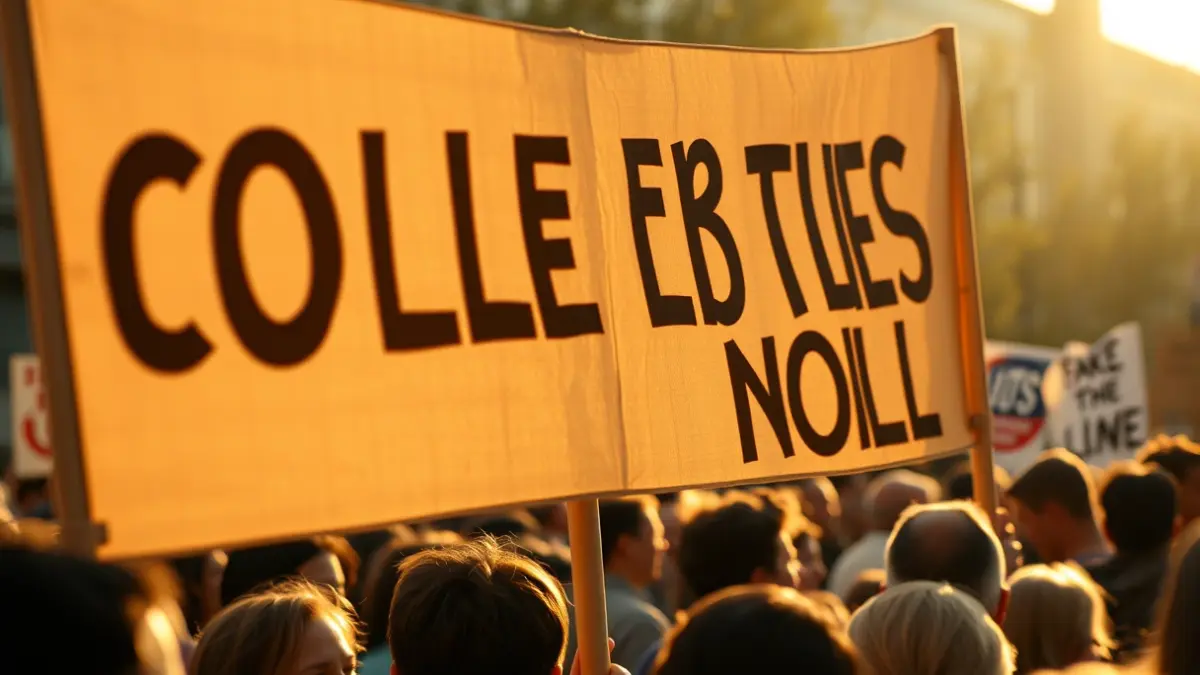 Generic image of a political demonstration with a banner, symbolizing the unity of the Valencian left.