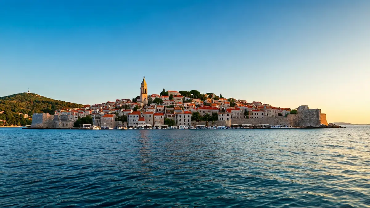 Image of Tabarca island with its walled village.