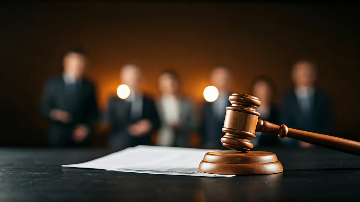 Imatge genèrica d'un martell de jutge sobre documents legals, simbolitzant una investigació.