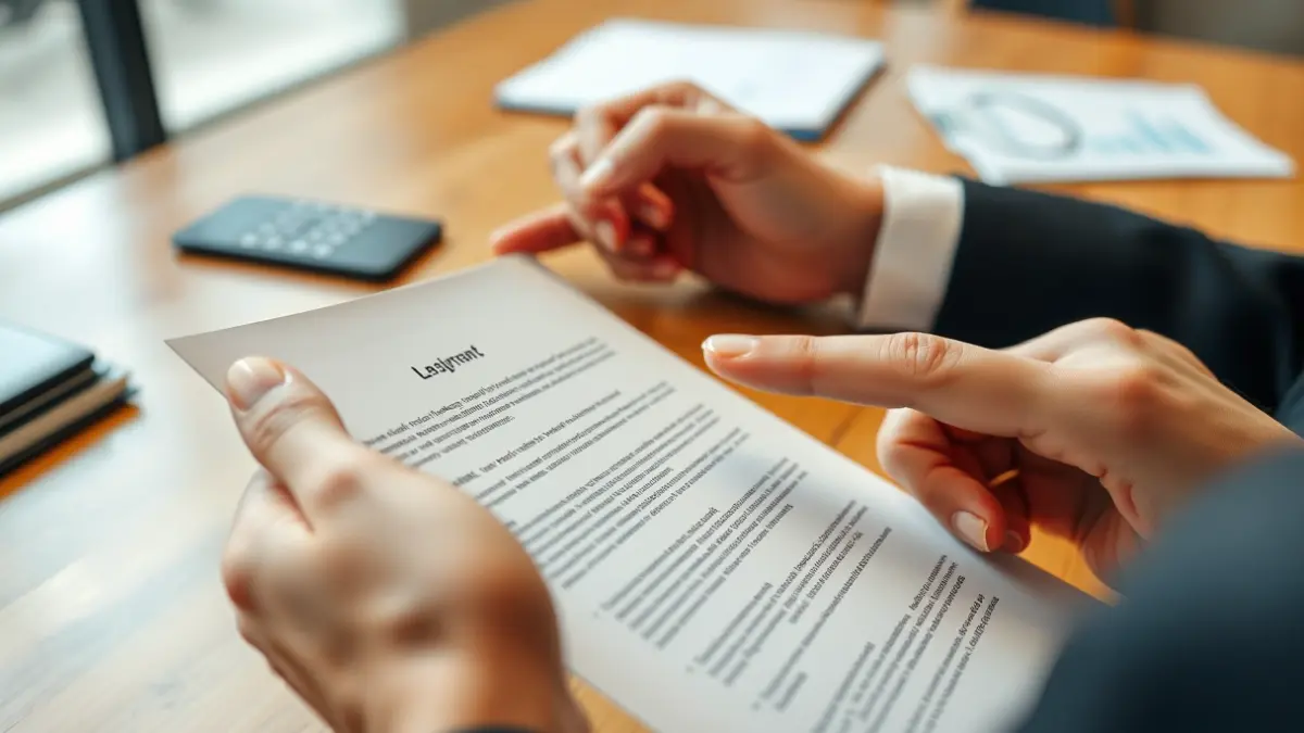 Generic image of hands reviewing legal documents, with a blurred background.