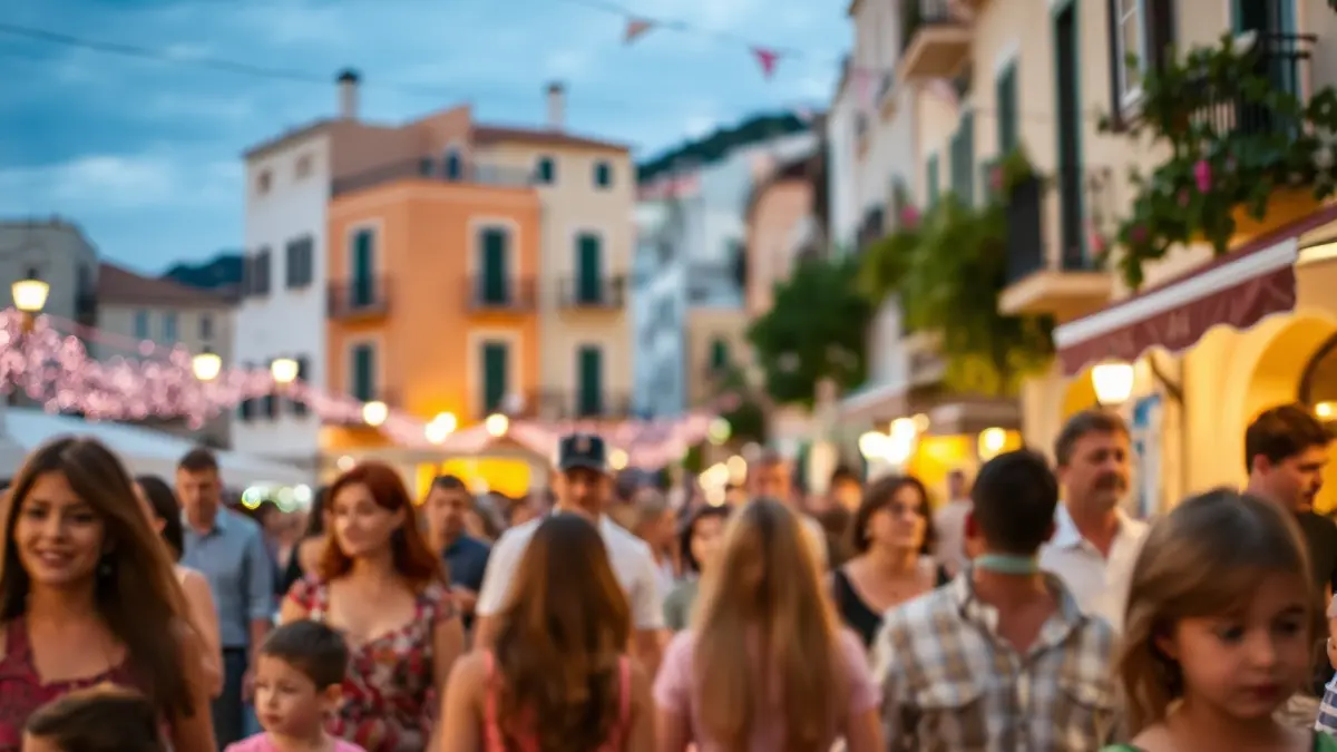 Imatge d'una celebració comunitària a un carrer de Torrent, amb gent gaudint de les activitats festives.
