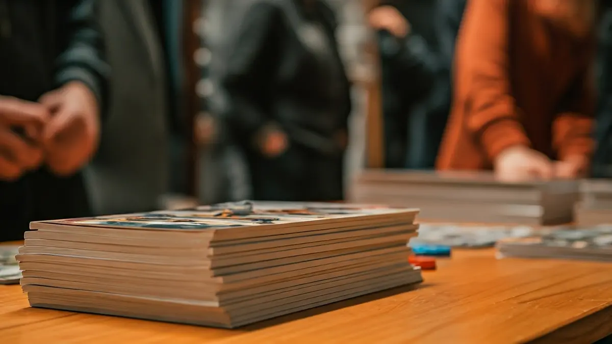 Generic image of comic books and board games, representing a youth cultural activity.