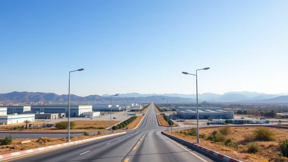 Generic image of a modernized industrial park with new infrastructure.