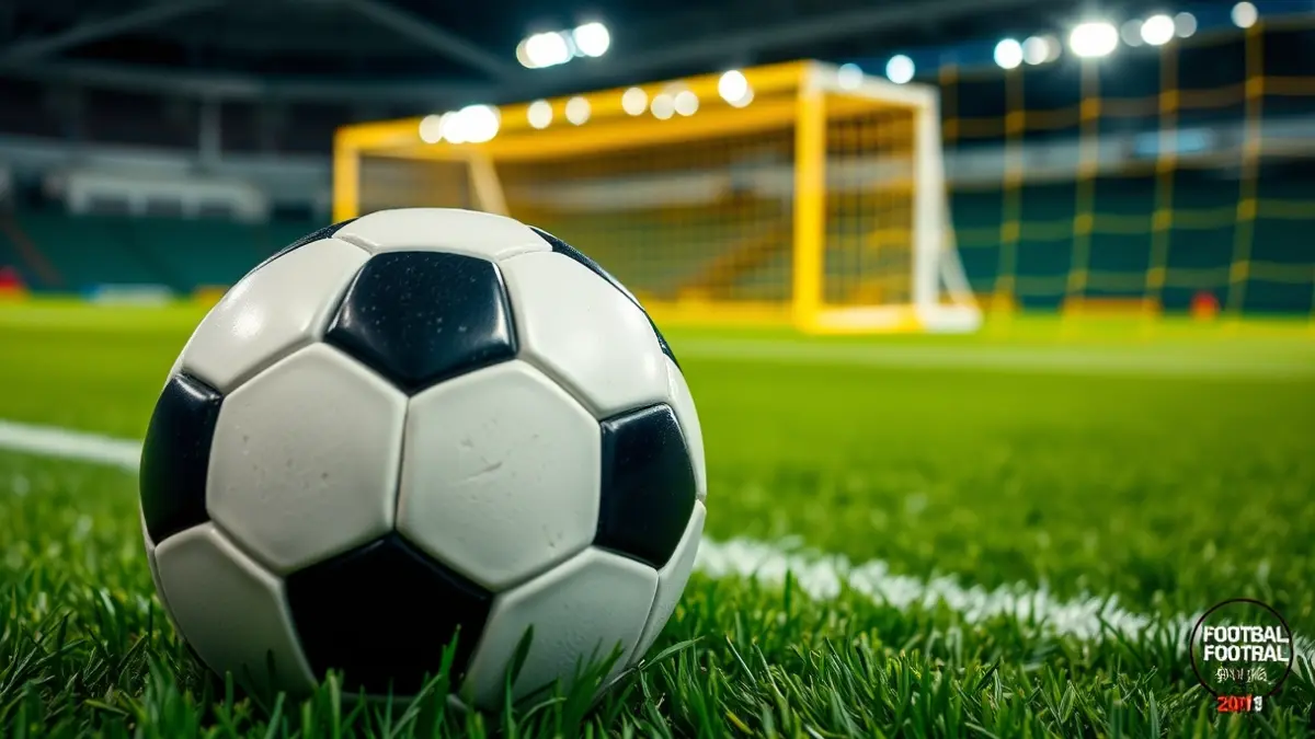 Generic image of a soccer ball on a stadium pitch.