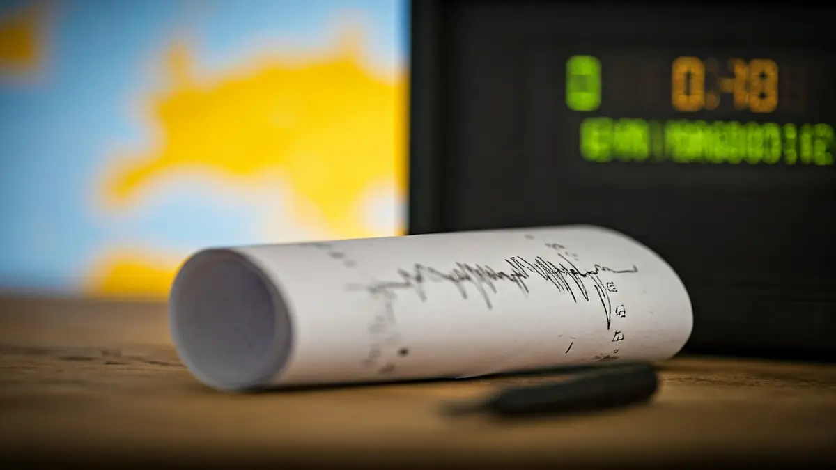 Imatge genèrica d'un sismògraf registrant un terratrémol.