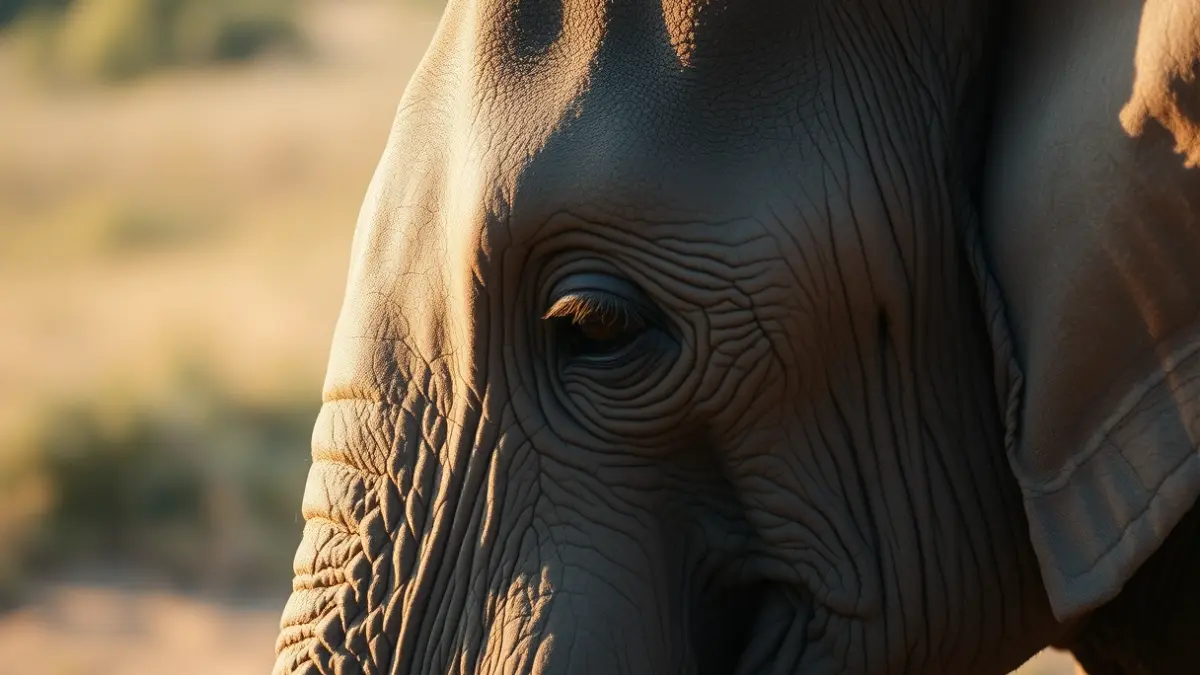 Imatge genèrica d'un elefant, amb la seua pell texturitzada i un ull suau, en un entorn natural.