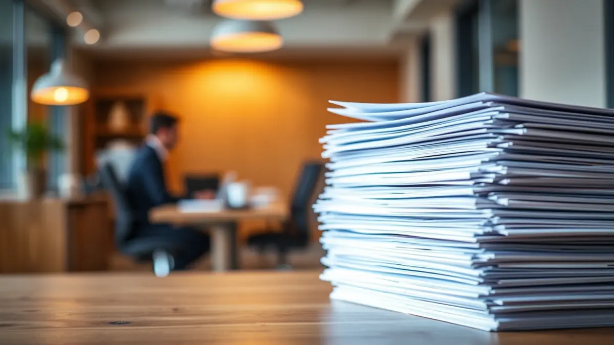 Generic image of official documents on a desk, representing public employment offers.
