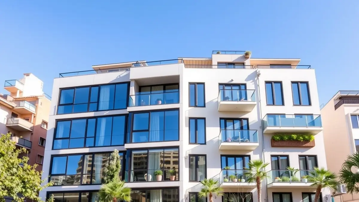 Imatge genèrica d'una residència d'estudiants moderna en una ciutat mediterrània.