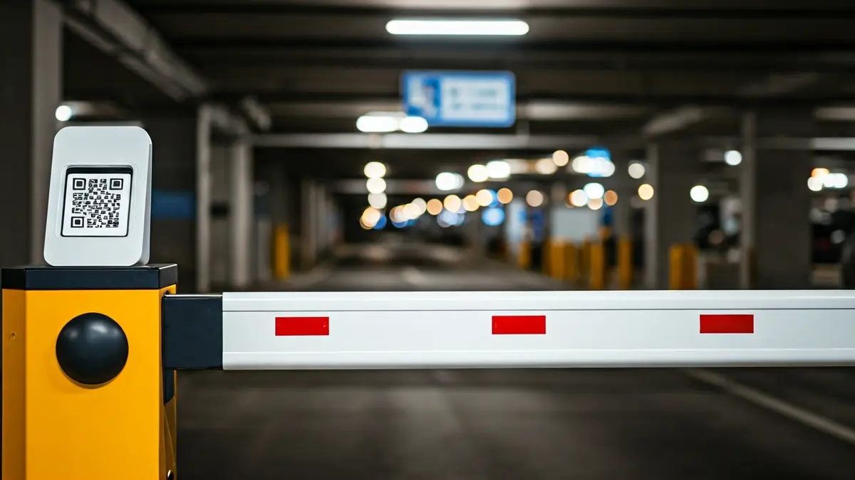 Imatge genèrica d'una barrera d'accés a un aparcament subterrani.