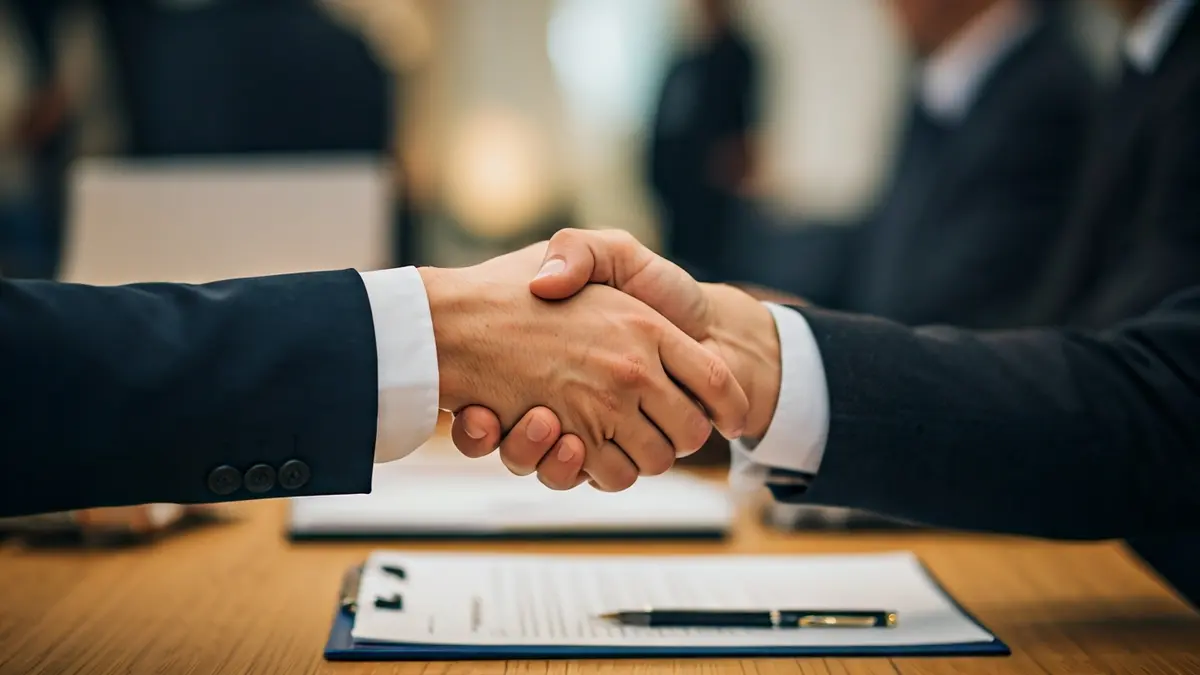 Imatge genèrica de mans encaixant-se sobre un escrit, simbolitzant un acord o planificació financera.
