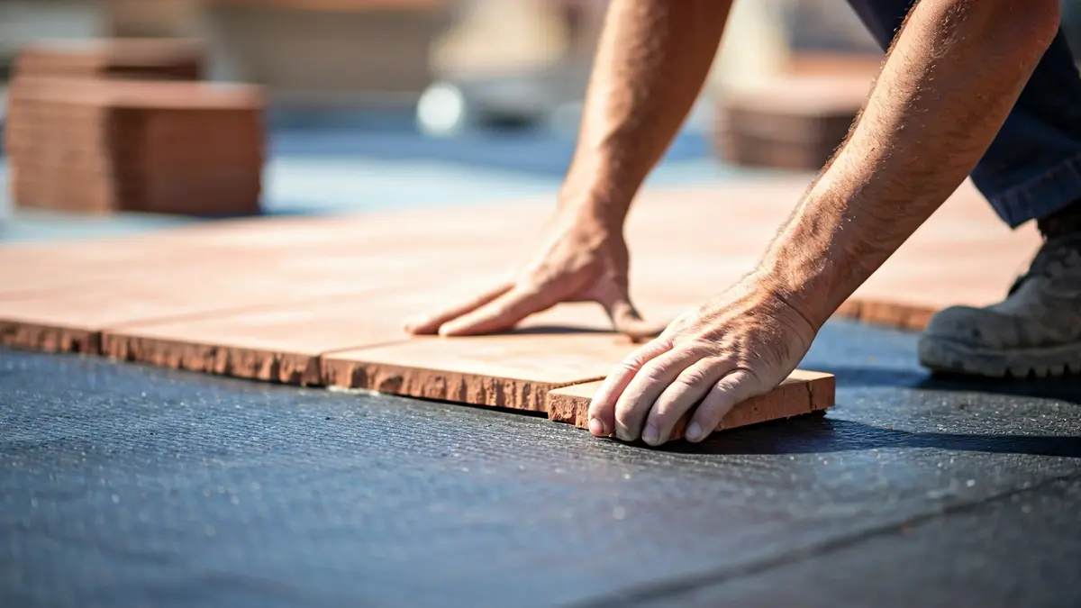 Imatge de les obres de rehabilitació en la placeta de la Casa de la Cultura de Vilafranca.