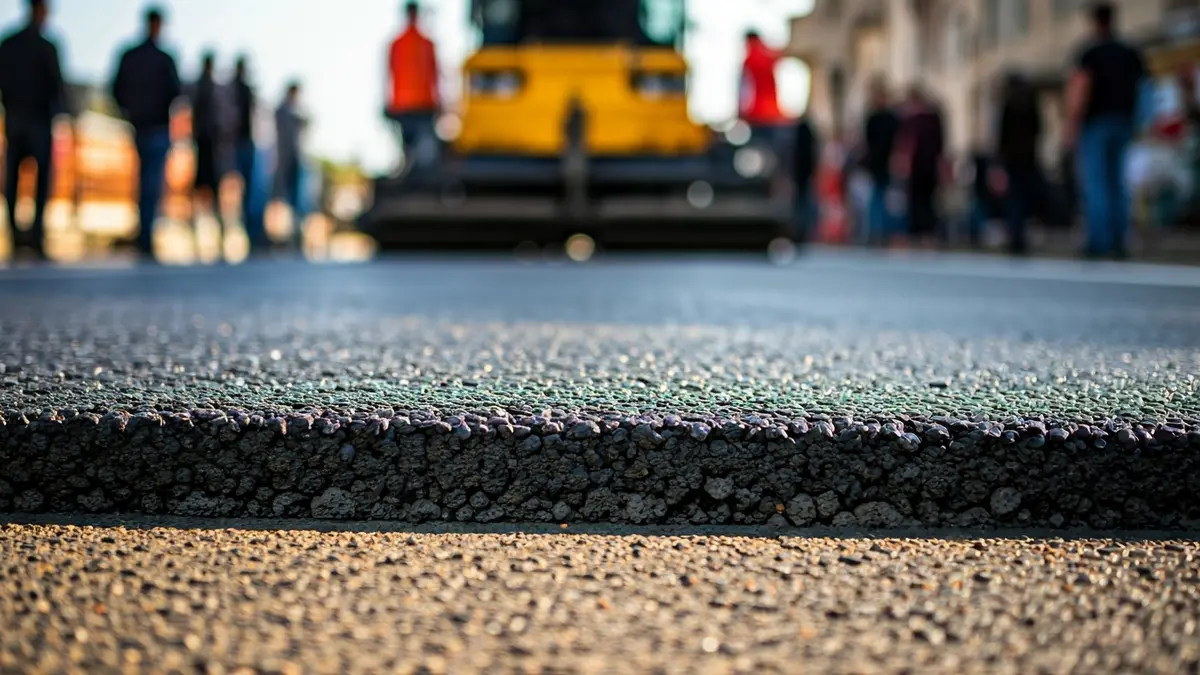 Imatge genèrica de treballs de millora en una carretera amb formigó.