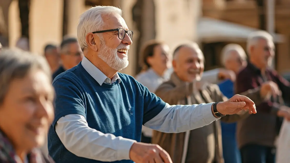 Imatge genèrica de persones majors participant en activitats a l'aire lliure.