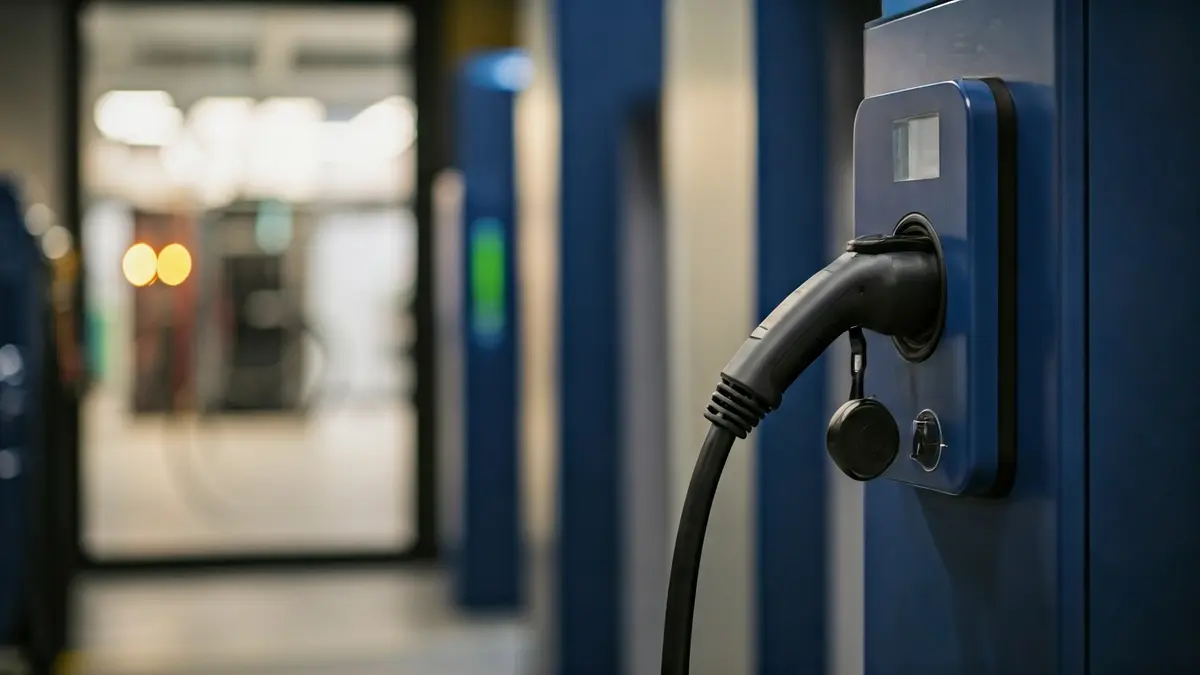 Imatge genèrica d'un punt de recàrrega per a vehicles elèctrics.