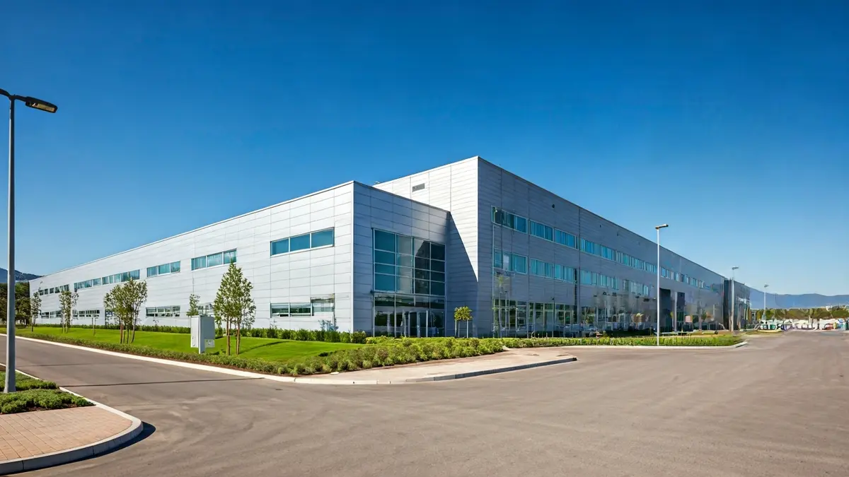 Image of a modern industrial plant with a sleek design.