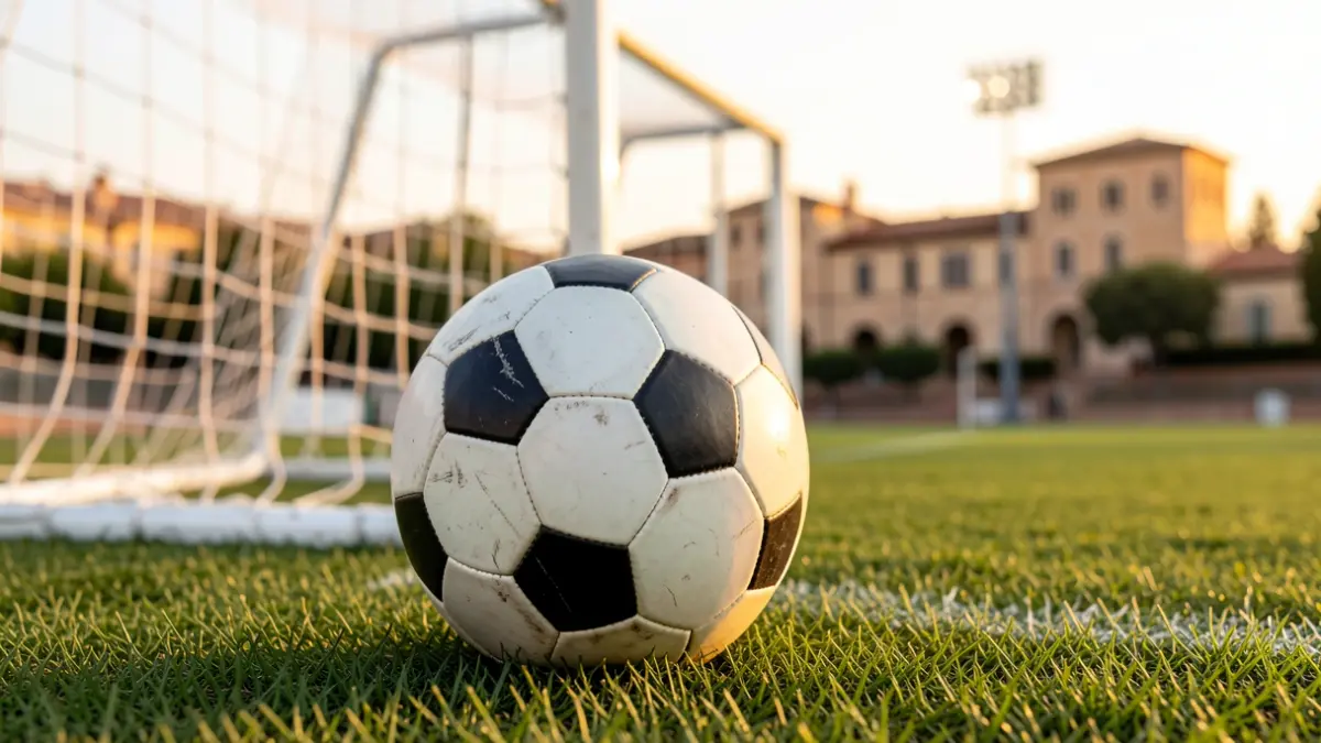Imagen genérica de un campo de fútbol con un balón.